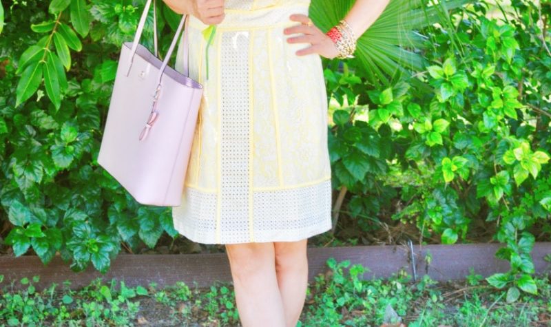 Yellow eyelet dress – spring to summer and How I lost 10 lbs in 5 weeks