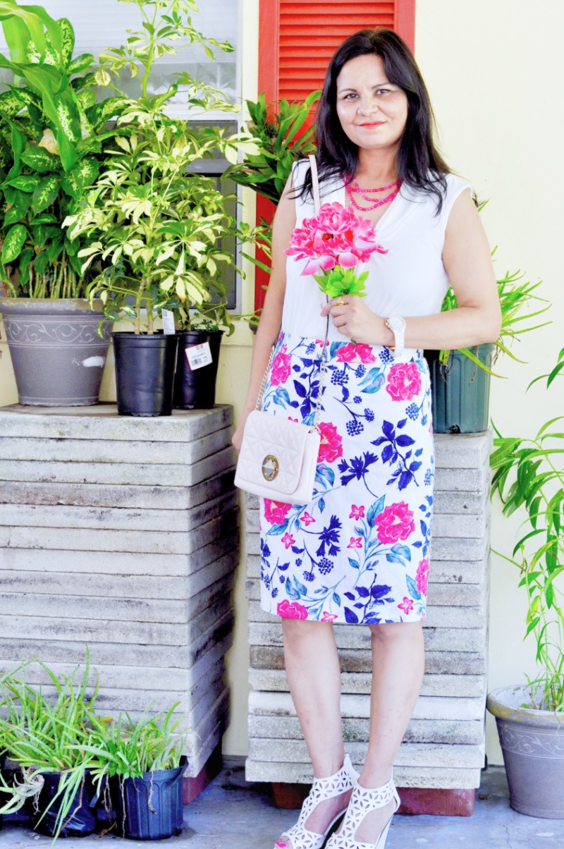 Kate spade-summer floral skirt- 