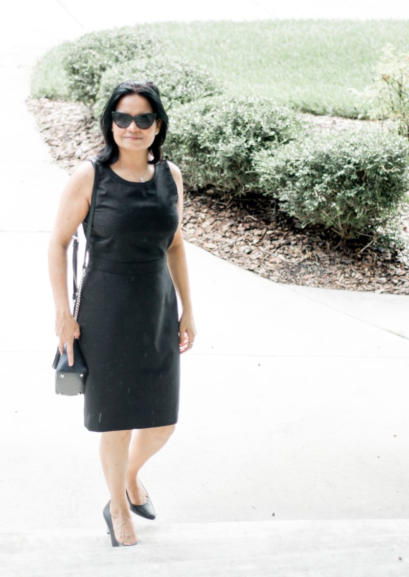 classic black dress for work 